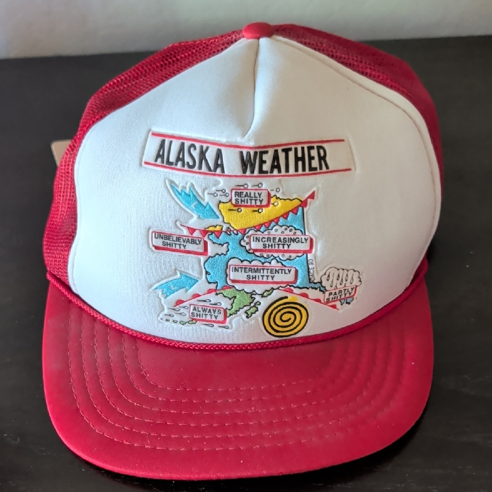 Vintage NWT Alaska Weather Trucker Snapback